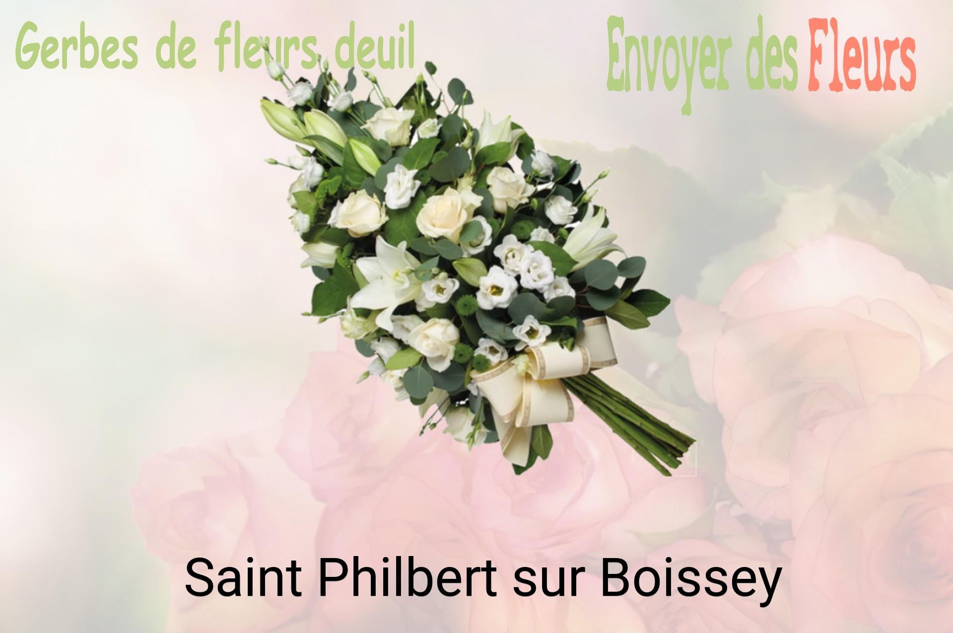 Gerbe de fleurs de deuil livrée à Saint-Philbert-sur-Boissey